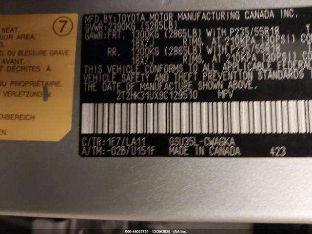 2009 LEXUS RX 350 2T2HK31UX9C129510 Photo 8