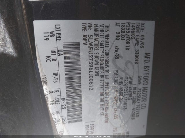 2006 LINCOLN NAVIGATOR 5LMFU27596LJ00612 Photo 8