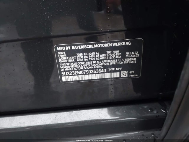 5UX23EM07S9X63640 BMW X7 Xdrive40i