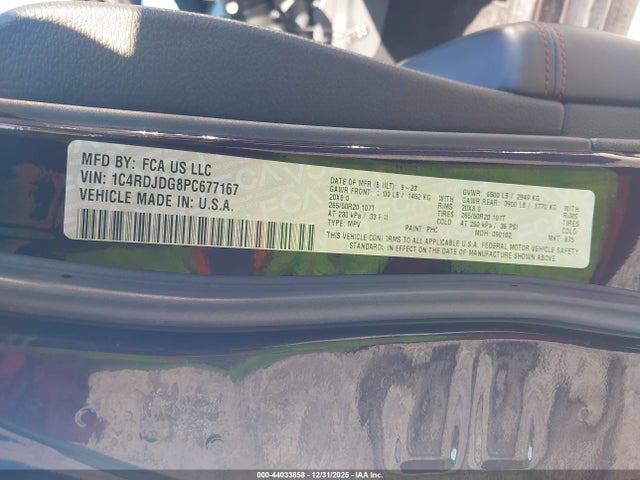 2023 DODGE DURANGO 1C4RDJDG8PC677167 Photo 8