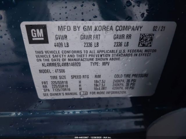 2021 BUICK ENCORE GX KL4MMESL4MB146920 Photo 8