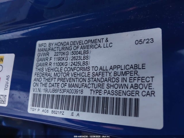 2023 ACURA TLX 19UUB6F53PA003918 Photo 8