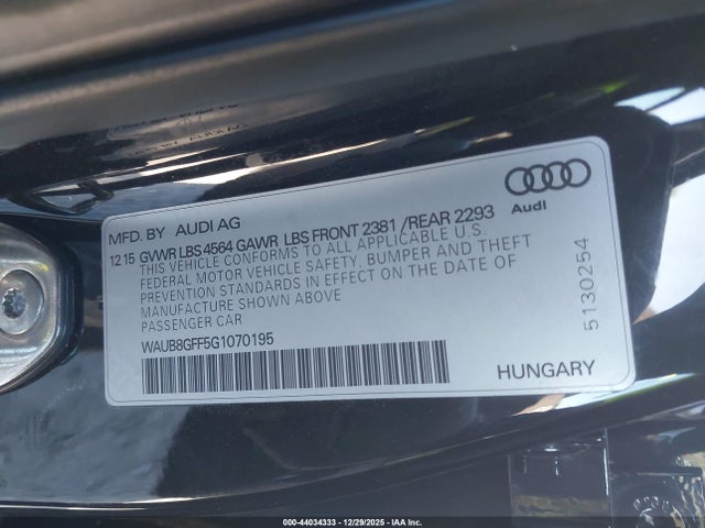 2016 AUDI A3 WAUB8GFF5G1070195 Photo 8