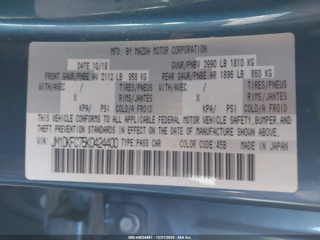 2019 MAZDA CX-3 JM1DKFC75K0424400 Photo 8