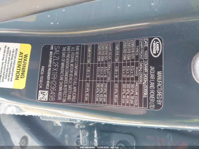 2024 LAND ROVER RANGE ROVER EVOQUE SALZL2FX1RH236498 Photo 8