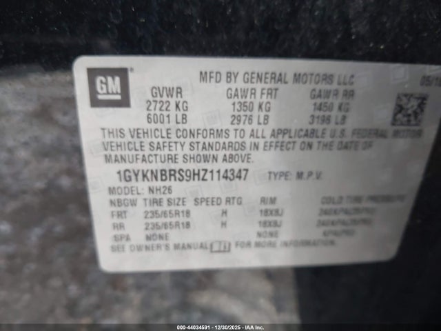 2017 CADILLAC XT5 1GYKNBRS9HZ114347 Photo 8