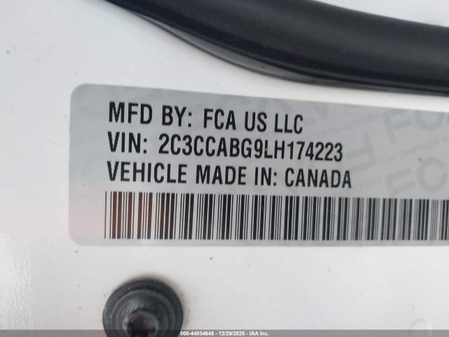 Aukcja sprzedaży 2020 Chrysler 300 300s, vin: 2C3CCABG9LH174223, numer aukcji: 44034648