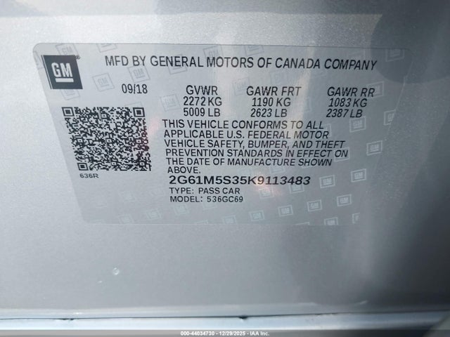 2G61M5S35K9113483 Cadillac XTS LUXURY