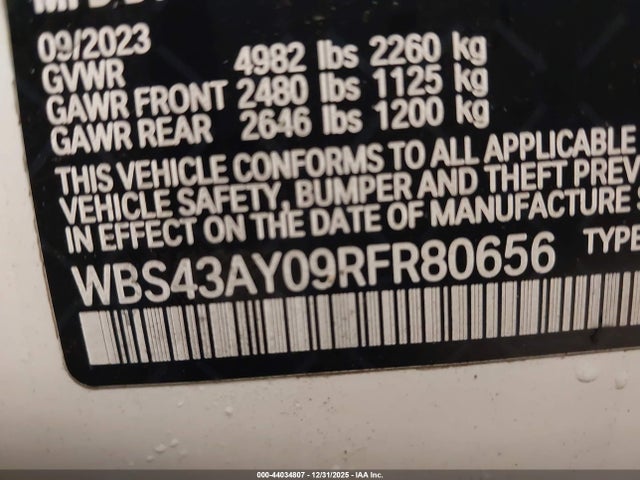 2024 BMW M3 WBS43AY09RFR80656 Photo 8