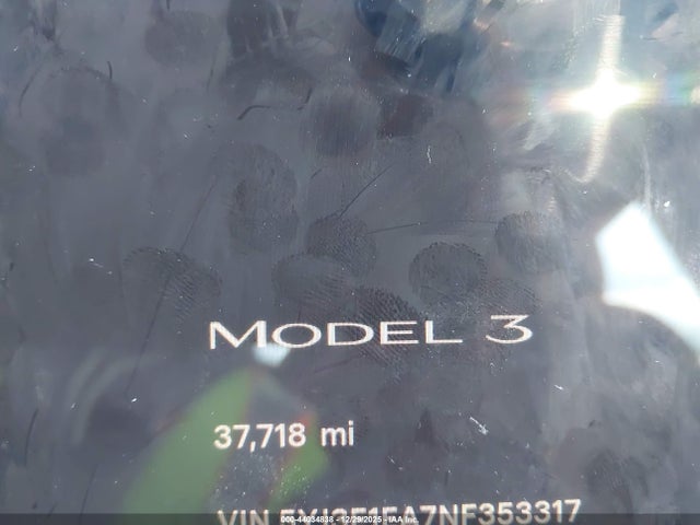 Продажа на аукционе авто 2022 Tesla Model 3 Rear-wheel Drive, vin: 5YJ3E1EA7NF353317, номер лота: 44034838
