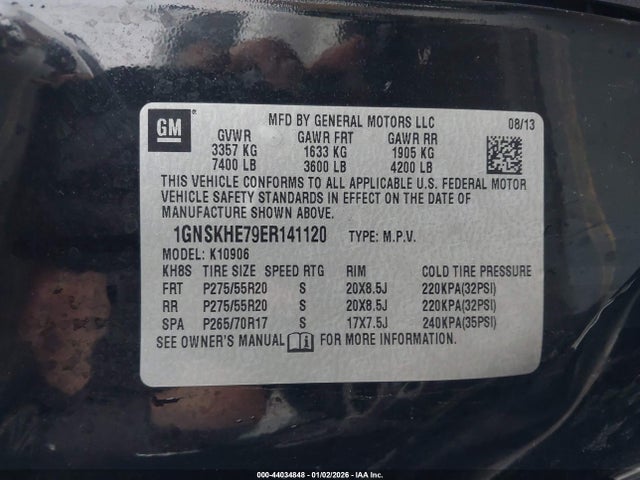 1GNSKHE79ER141120 Chevrolet Suburban 1500 Ls