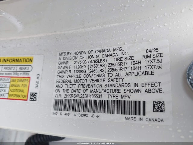 2025 HONDA CR-V 2HKRS4H23SH485531 Photo 8