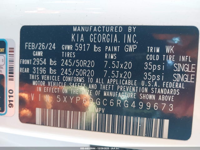 5XYP6DGC6RG499673 KIA Telluride S