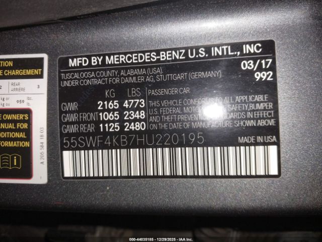 2017 MERCEDES-BENZ C 300 55SWF4KB7HU220195 Photo 8