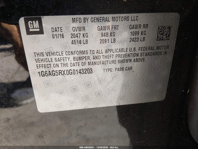 2016 CADILLAC ATS 1G6AG5RX0G0143203 Photo 8