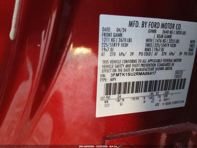 Ford Mustang Mach-e Select 2024 3FMTK1SU2RMA06417 Image 9