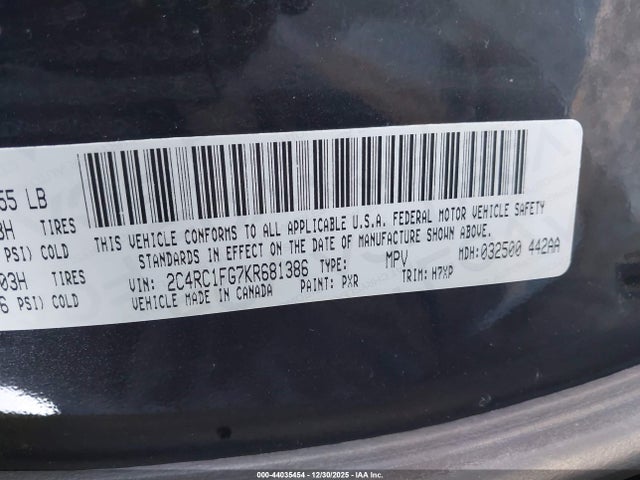2019 CHRYSLER PACIFICA 2C4RC1FG7KR681386 Photo 8