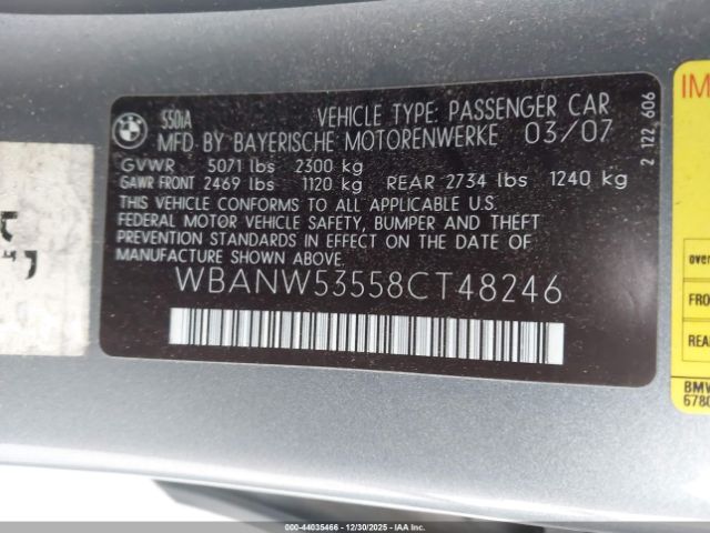 2008 BMW 550I WBANW53558CT48246 Photo 8