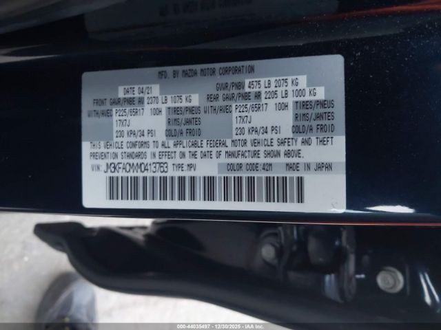 2021 MAZDA CX-5 JM3KFACMXM0413763 Photo 8