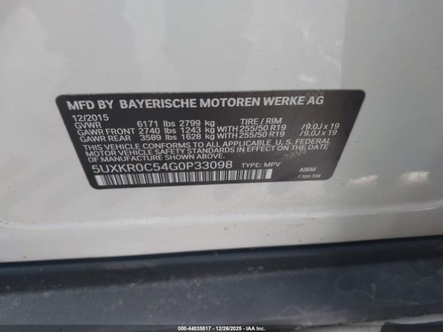 2016 BMW X5 5UXKR0C54G0P33098 Photo 8