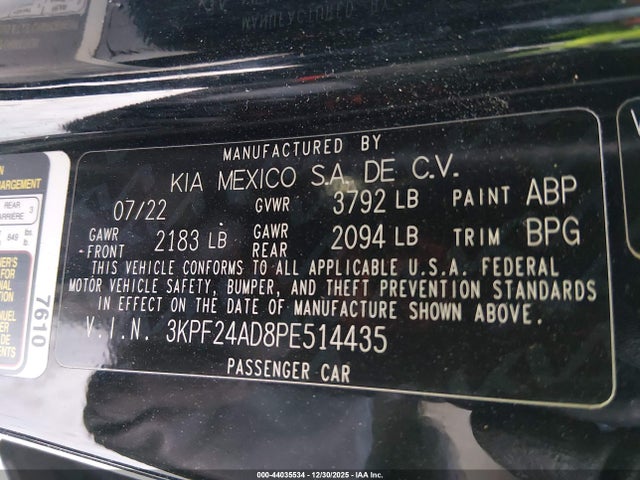 KIA Forte Lxs 2023 3KPF24AD8PE514435 Image 9