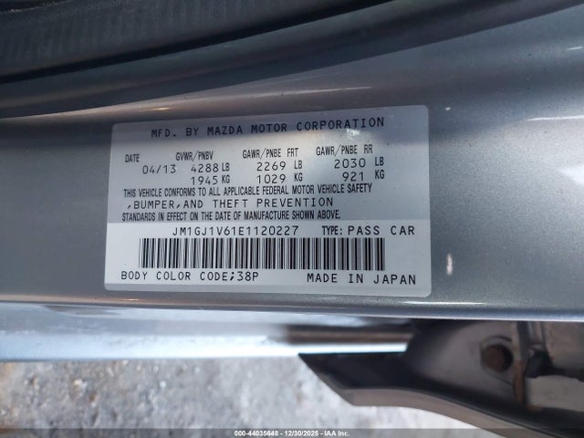 JM1GJ1V61E1120227 Mazda Mazda6 I Touring