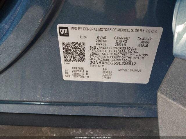2025 CHEVROLET EQUINOX 3GNAXHEG5SL226617 Photo 8