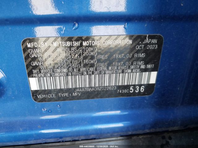 2024 MITSUBISHI ECLIPSE CROSS JA4ATWAA0RZ022623 Photo 8