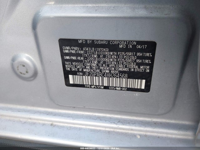 Subaru Crosstrek 2.0i Premium 2017 JF2GPABC4HH264568 Image 9