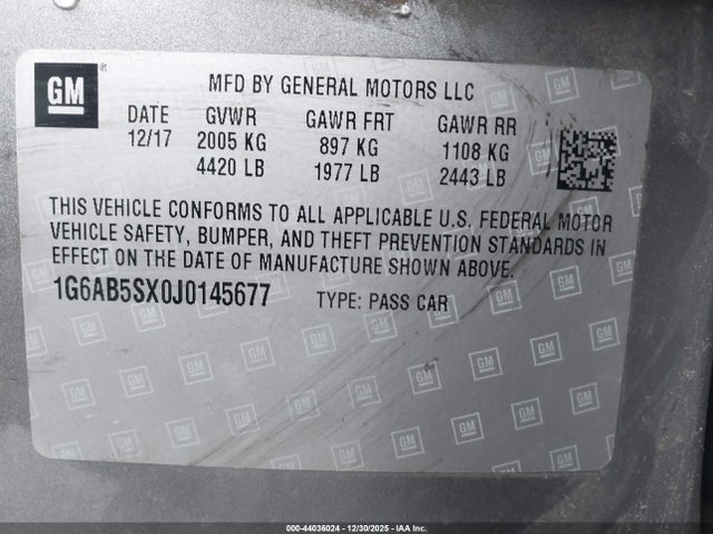 2018 CADILLAC ATS 1G6AB5SX0J0145677 Photo 8