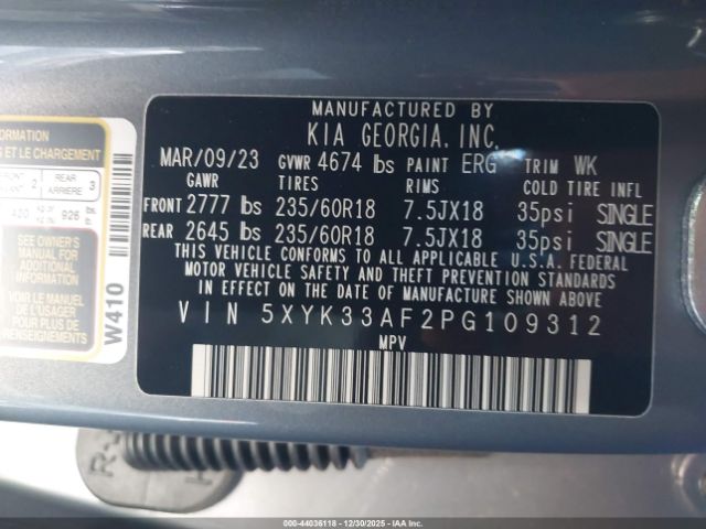 2023 KIA SPORTAGE 5XYK33AF2PG109312 Photo 8