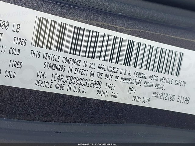 2016 JEEP GRAND CHEROKEE 1C4RJFBG0GC312099 Photo 8