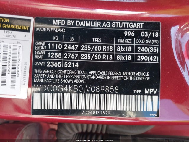 WDC0G4KB0JV089858 Mercedes-Benz Glc 300 4matic
