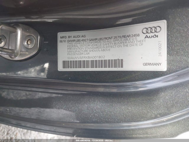 2011 AUDI S5 WAUVVAFRXBA001802 Photo 8