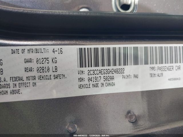 2016 CHRYSLER 300C 2C3CCAEG3GH248222 Photo 8