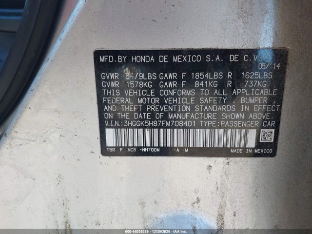3HGGK5H87FM708401 Honda Fit Ex/ex-l