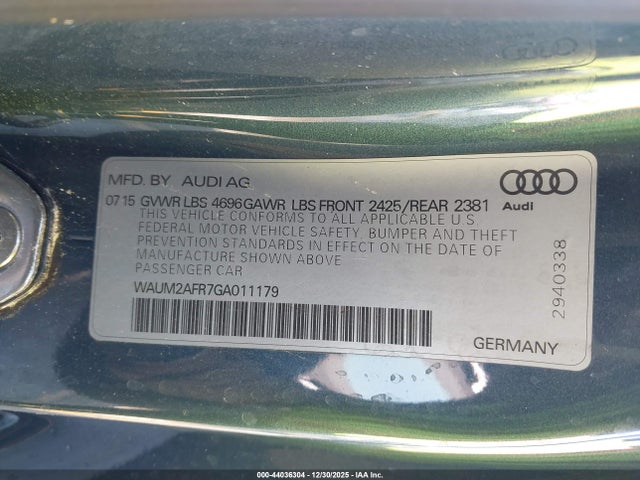 2016 AUDI A5 WAUM2AFR7GA011179 Photo 8