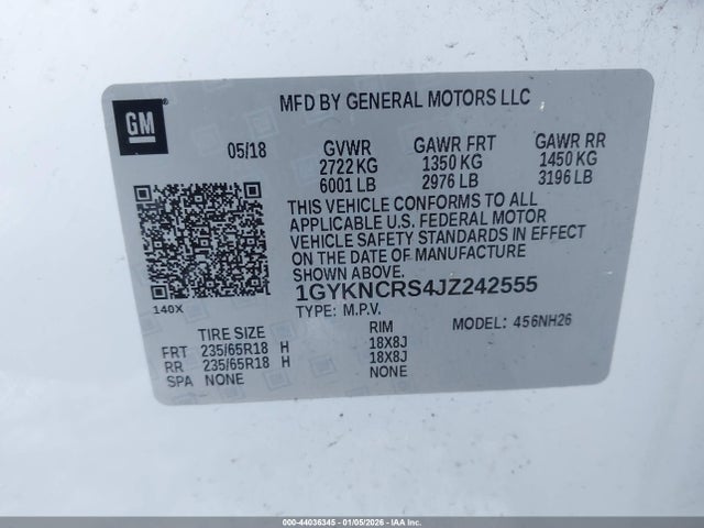 2018 CADILLAC XT5 1GYKNCRS4JZ242555 Photo 8