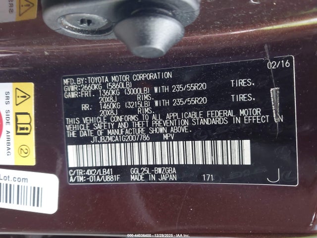 2016 LEXUS RX 350 JTJBZMCA1G2007786 Photo 8