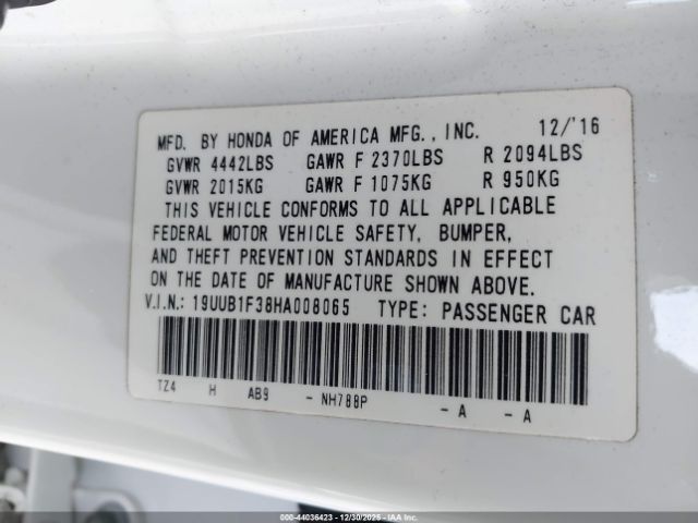 2017 ACURA TLX 19UUB1F38HA008065 Photo 8