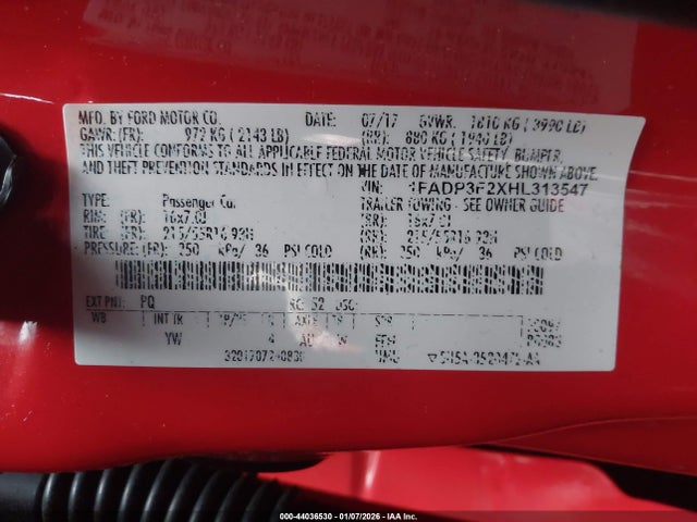 Ford FOCUS SE 2017 1FADP3F2XHL313547 Image 9