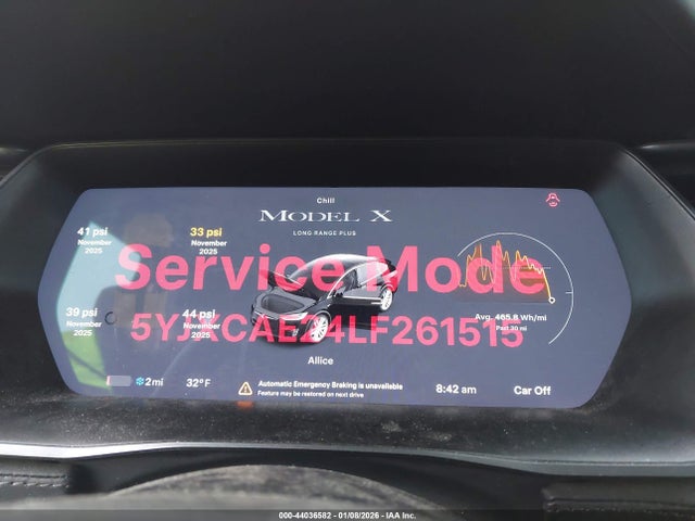 5YJXCAE24LF261515 Tesla Model X Long Range Dual Motor All-wheel Drive/long Range Plus Dual Motor All-wheel Drive