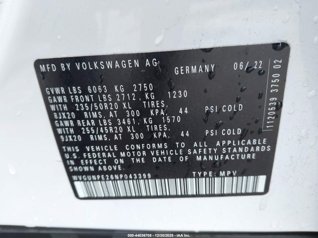 2022 VOLKSWAGEN ID.4 WVGUNPE26NP043399 Photo 8