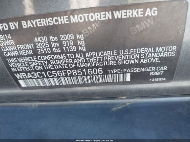 2015 BMW 328I WBA3C1C56FP851606 Photo 8