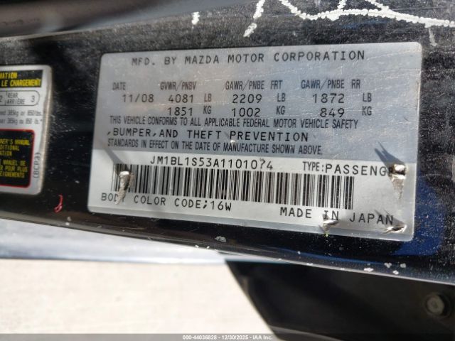 2010 MAZDA MAZDA3 JM1BL1S53A1101074 Photo 8