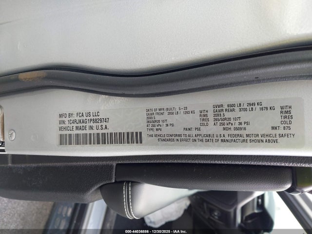 2023 JEEP GRAND CHEROKEE L 1C4RJKAG1P8829747 Photo 8