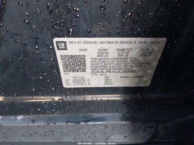 3GKALPEV1JL350691 GMC Terrain Slt