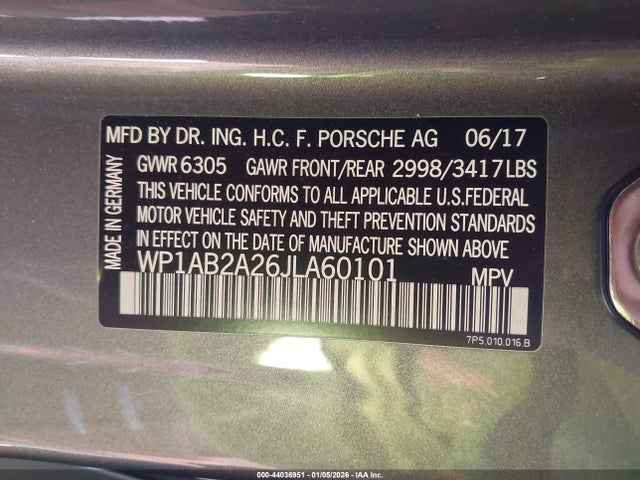 2018 PORSCHE CAYENNE WP1AB2A26JLA60101 Photo 8