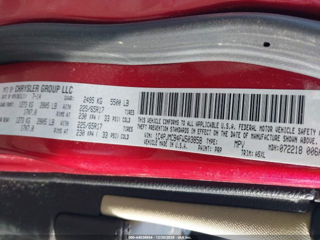 2015 JEEP CHEROKEE 1C4PJMCB4FW503858 Photo 8