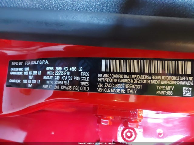 Jeep Renegade Limited 4x4 2017 ZACCJBDB7HPE97331 Image 9